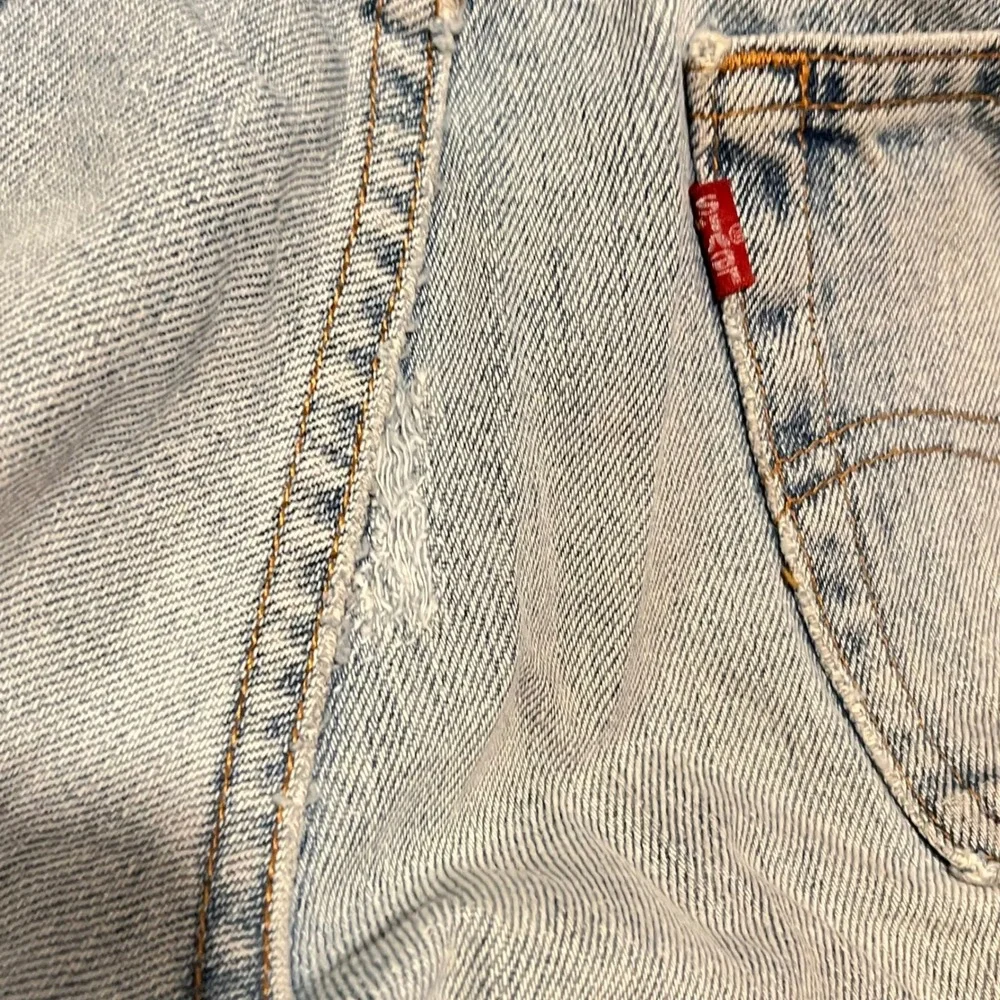 1995 Levis 555 Relaxed Fit Straight Leg Jeans Light Wash Made in USA 31x30
